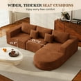 thumbnail image 5 of Daluvenix 104” Modular Sectional Sofa Cloud Sectional Couch with Deep Seat Modern Modular L-Shape Sofa Couch with Chaise Upholstered Couches for Living Room Bedroom, 5 of 9