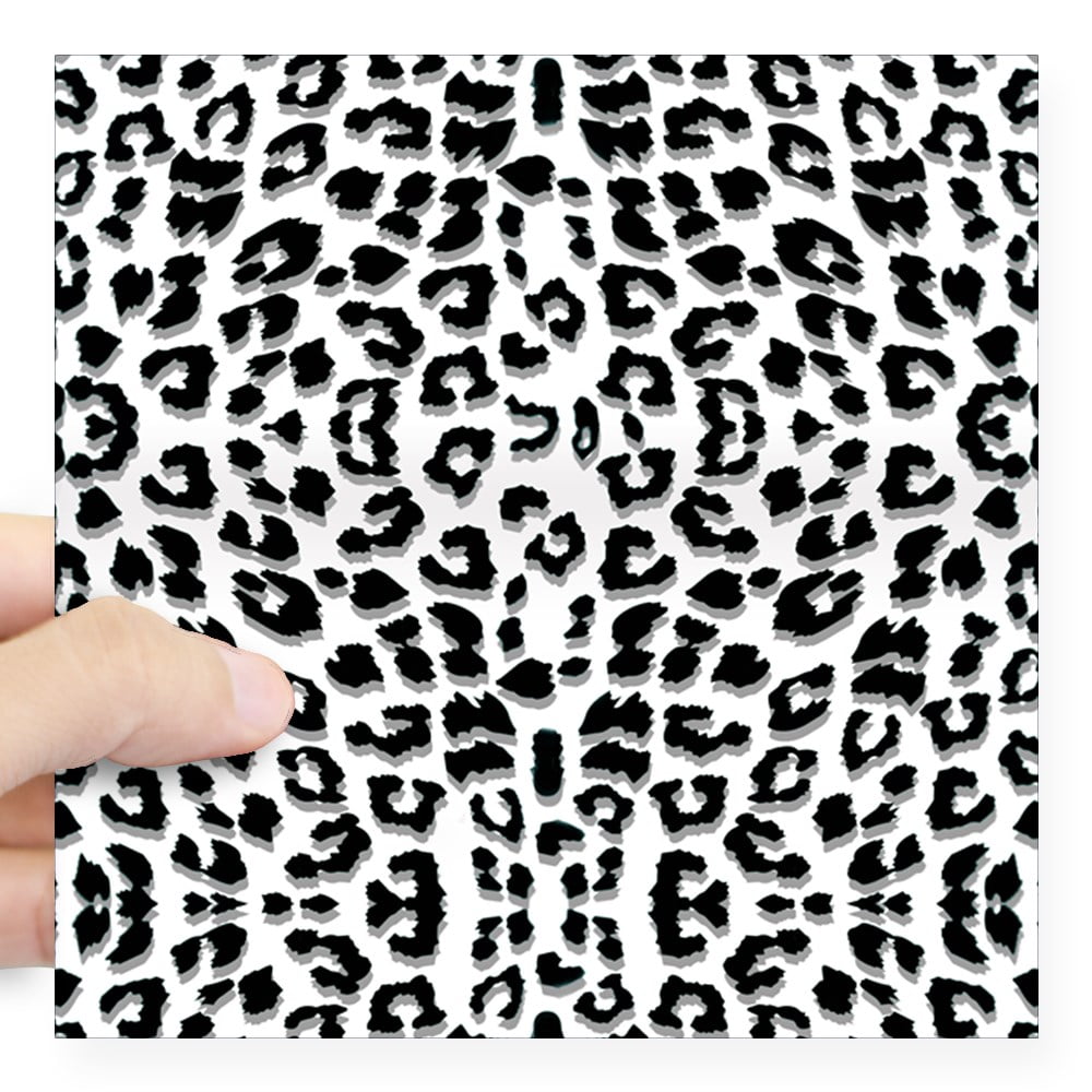 CafePress Snow Leopard Print Sticker Square Sticker 3" x 3