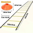 thumbnail image 3 of Sports Speed Agility Training Set 12 Disc Cones 4 Steel Stakes And Agility Ladder For Football Bask, 3 of 5