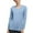 Blue, variant on UJNDER Women's Classic V Neck Long Sleeve T Shirts for Women Solid Color Top Casual Comfortable Dark Green L