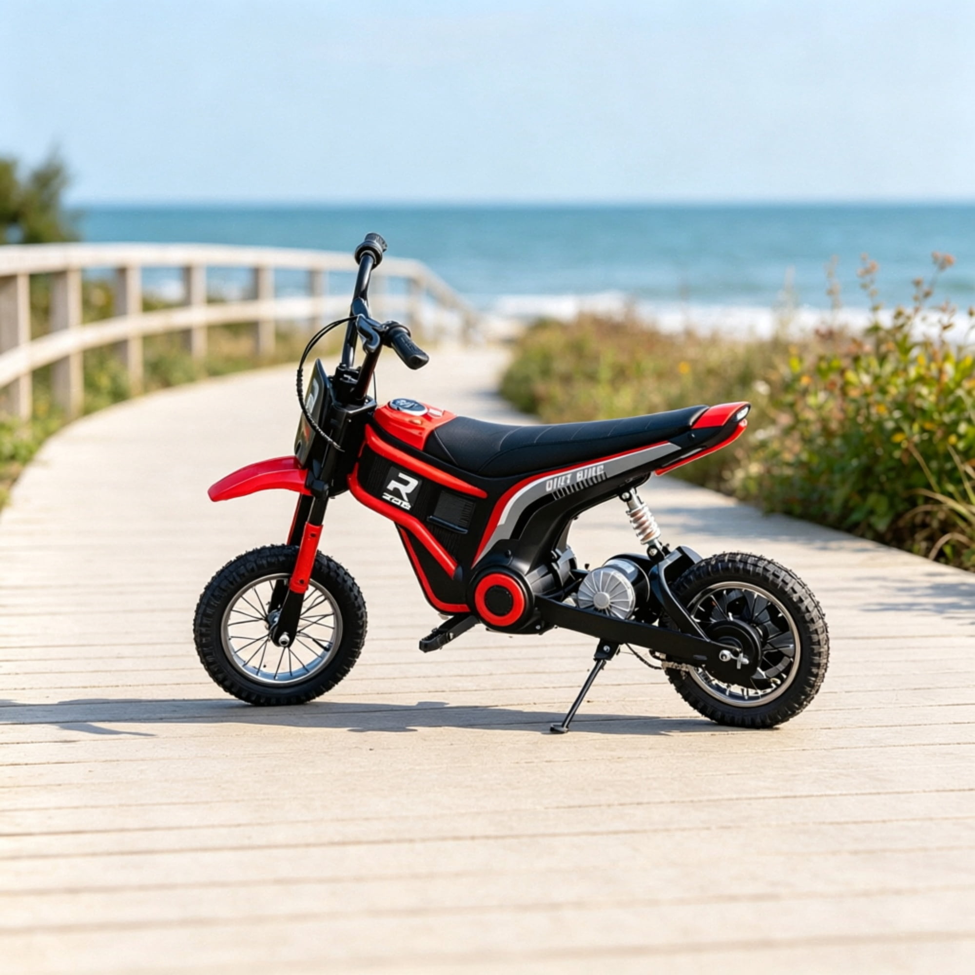 12" Kids Electric Dirt Bike, 24V 350W Motor, Up to 15 MPH Powerful Speed, Ride-On Toy for Young Racers, Red