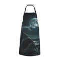 thumbnail image 2 of Bingfone Moonlit Night Sky Shark Apron Gifts For Men, Women Professional Grade Chef Apron for Kitchen,BBQ & Grill, 2 of 8