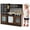 Brown, variant on Costway Kid's Pretend Play Kitchen Toddler Kitchen Playset with Blackboard Pink