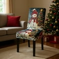 thumbnail image 6 of BVEBJDX Christmas Chair Cover 1 Piece Christmas Dining Table Chair Protector Elastic Chair Cover Washable Suitable For Restaurant Hotel Party Wedding 25.6x19.7in, 6 of 6
