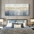 thumbnail image 5 of Gold Foil Teal Green 3D Texture Abstract Handmade Painting On Canvas Livingroom Bedroom Large Gold Wall Art New Home Art Decor, 5 of 9