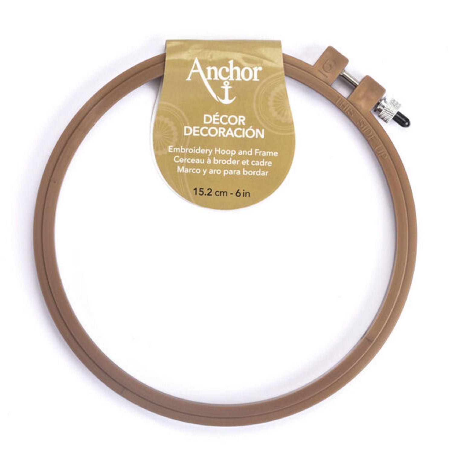 Anchor Decor Embroidery Hoop & Frame 10-Inch, Holds fabric securely in place.