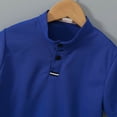 thumbnail image 6 of Asxite Toddler Shirts Solid Color Short Sleeve Stand Collar Button Casual Summer Tops 2-12Y, 6 of 7