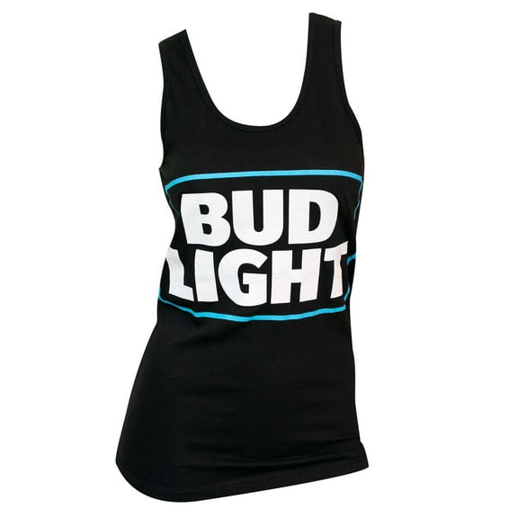 Women's Bud Light Beer Black Tank Top-Small