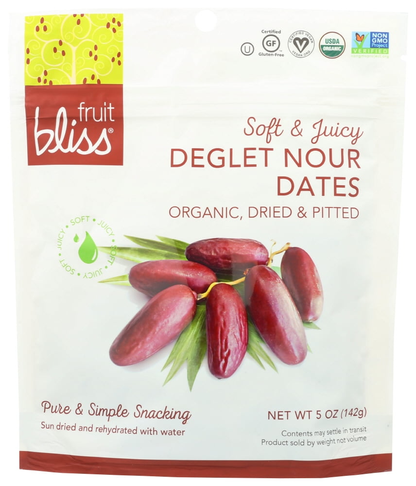 Fruit Bliss - Organic Deglet Nour Dates - Dates - Case of 6 - 5 oz