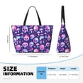 thumbnail image 4 of Honeii Skull rainbow color for Tote Bag with Adjustable Strap,Beach Bag, Waterproof Sandproof Beach Tote Bag, Large Capacity Foldable Beach Bags, 4 of 7