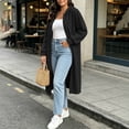 thumbnail image 6 of FDGIU Women Plus Size Full Zip Long Hooded Jacket, Long Sleeve Casual Maxi Outerwear, Loose Oversized Sweatshirt Coat for Fall Winter, 6 of 8