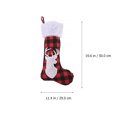 thumbnail image 4 of 2 piezas de dibujos animados patrón de alces bolsa de regalo de Navidad calcetines encantadores bolsa colgante de regalo, 4 of 7