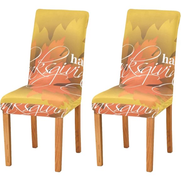Chair Covers for Dining Room Chairs Restaurant Hotel Stretch Slipcovers Autumn Elements Removable Washable Kitchen Chair Protector Cover