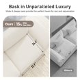 thumbnail image 6 of Sophia&William 3-Seat Modular Sectional Sofa Sets, Modern Corduroy Cloud Couch Sofa Oversized Sectional with 3 Pillows for Living Room,Beige, 6 of 11