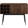 thumbnail image 1 of Armoire de Bar Archer 42" 2 Portes avec Rangement de Bouteilles en Noyer Foncé, 1 of 5