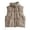 Khaki1, variant on Jalioing Kids Winter Vest Coat Thick Warm Sleeveless Stand Collar Puffer Vest Solid Color Zipper Up Thermal Outerwear
