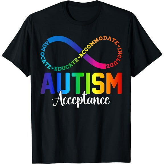 Autism Awareness Acceptance Shirt Infinity Symbol Men Women T-Shirt