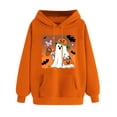 thumbnail image 6 of Delliss Women's Hooded Long Sleeve Pullover Fashion Hiking Sweatshirts Basic Top Orange XXXL, 6 of 6