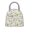 thumbnail image 1 of Vsdgher Cactus Plants Print Insulated Lunch Bag Simple Bento Cooler Bag Lunch Tote Bag , Suitable for picnics, school, work, 1 of 6