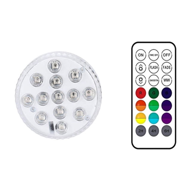 USB Rechargeable Submersible Swimming Pool Light RGB Led Night Light With Suction Cup RF Control Outdoor Garden Underwater Lamp ,Easy to Install