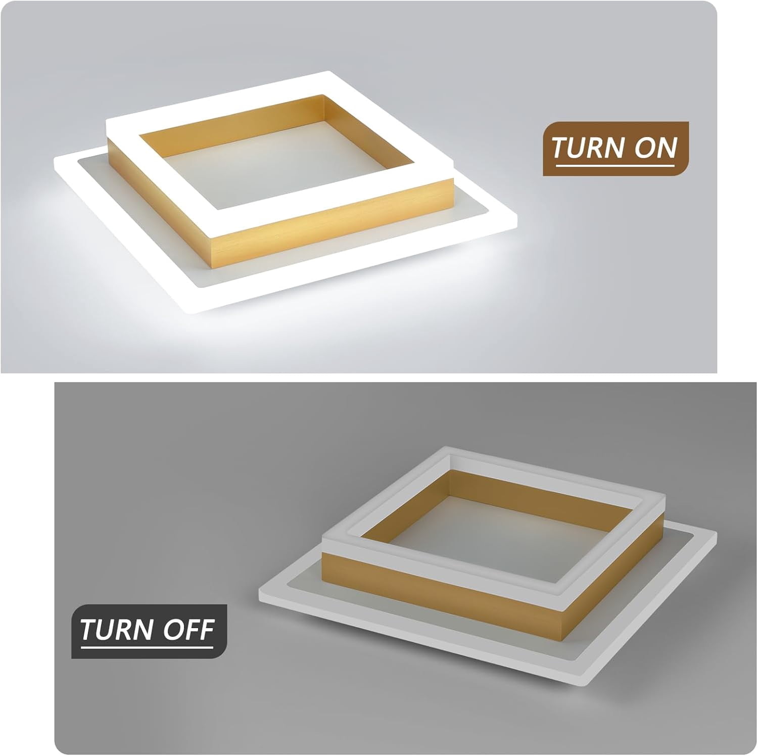 32W Flush Mount Modern LED Ceiling Lights, White Small Hallway Ceiling Light, Cool White 6000K Acrylic LED Ceiling Light Fixtures, Close to Ceiling Lights for Bedroom Dining Room Kitchen Bathroom