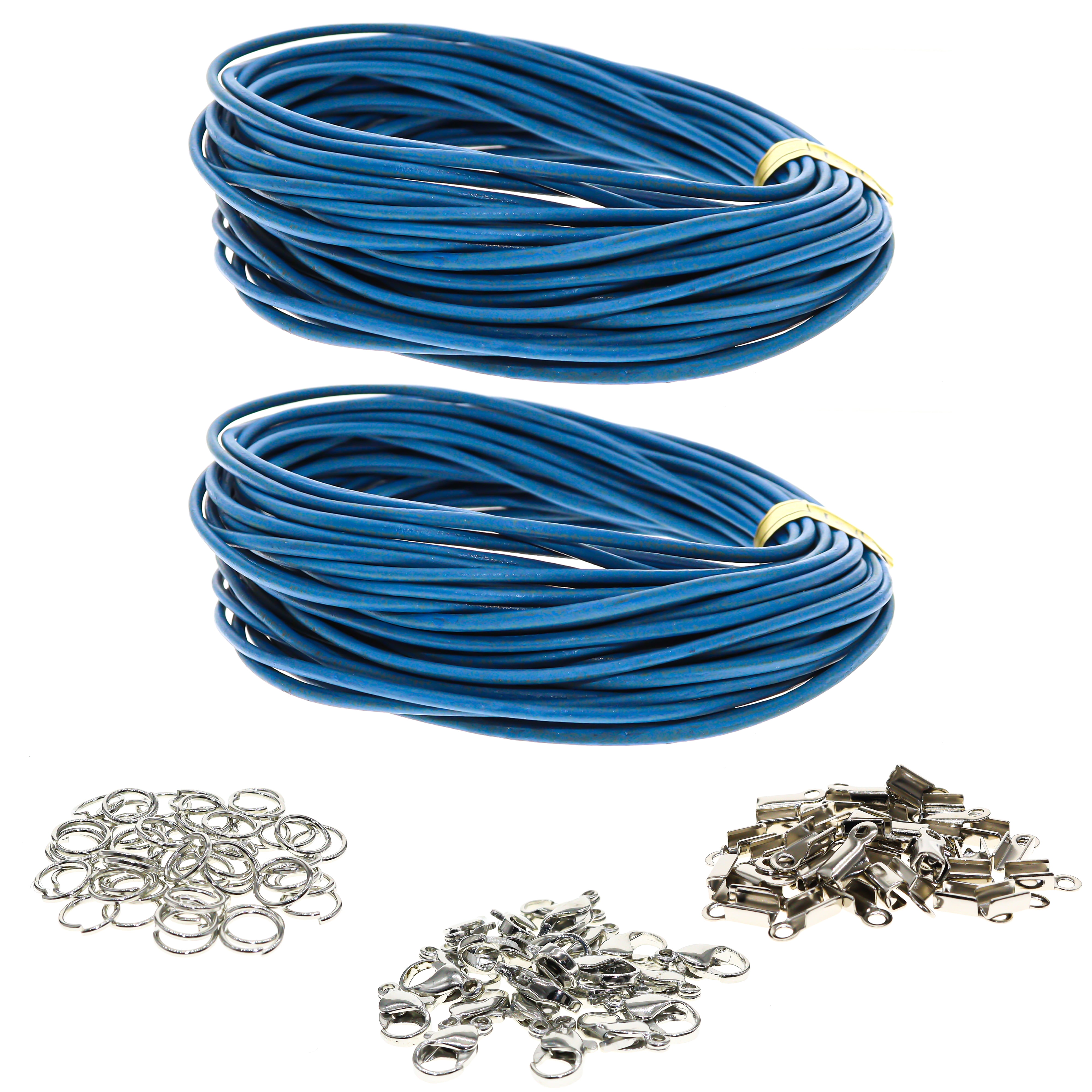 10 Meters 1.8mm Genuine Leather Cord for Jewelry Making and 124 Jewelry