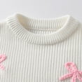 thumbnail image 6 of KPOPLK Boys Sweater 100% Cotton Cable Knit Boys Uniform Sweater Round-Neck Christmas Kids Pullover for Children(1-2 Years,R88-White), 6 of 9
