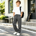thumbnail image 5 of Sweatpants for Boys Fall Winter Elastic Waist Sports Sweat Pants Athletic Relaxed Fit Joggers with Side Pockets, 5 of 6