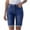Dark Blue, variant on APEXFWDT Women's Denim Bermuda Shorts Mid-Rise Stretchy Slim Fit Jean Shorts with Pockets,L,Dark Blue