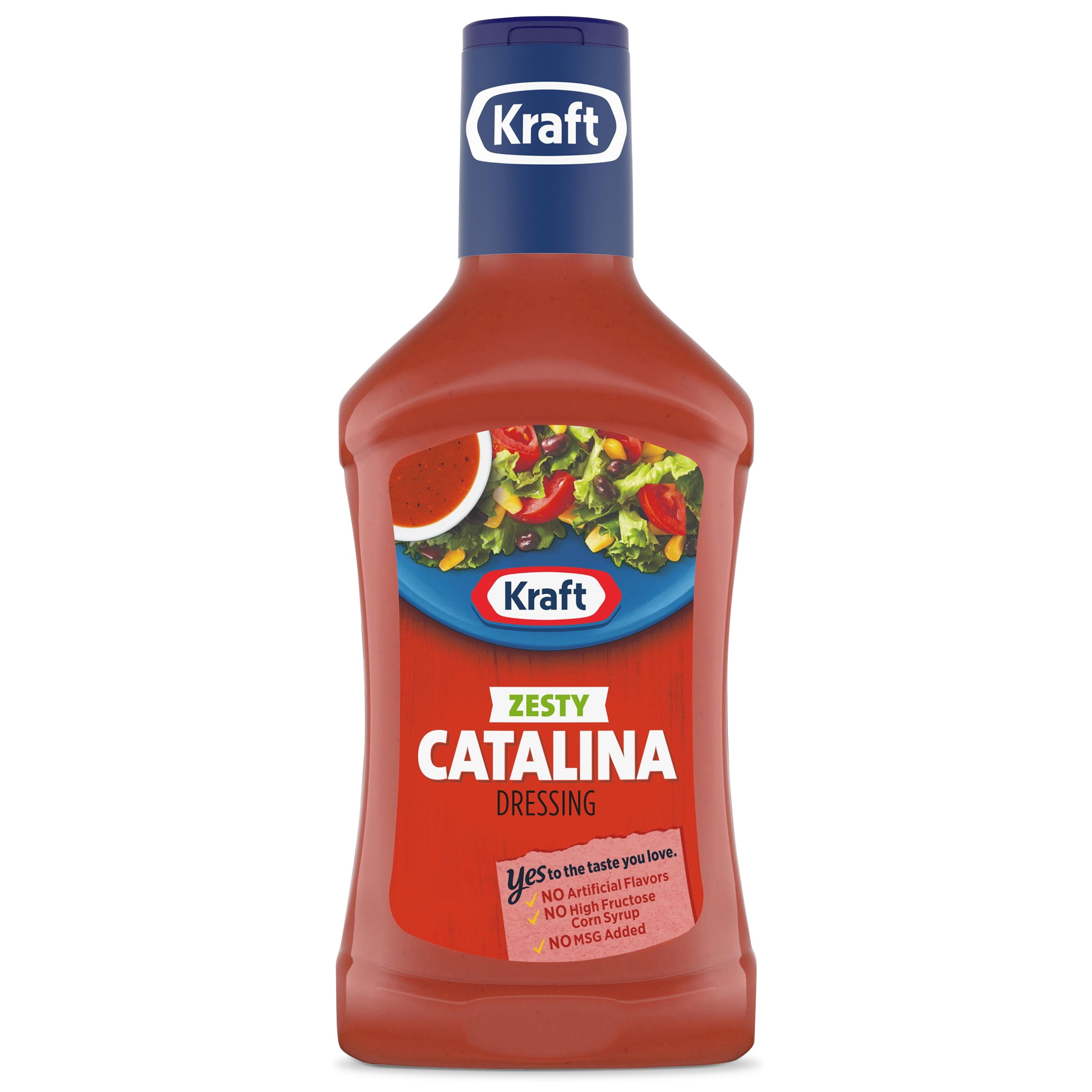 Kraft Zesty Catalina Dressing, 16 fl oz Bottle - Walmart.com - Walmart.com