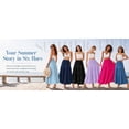 thumbnail image 4 of Cuteduck Women's Flowy Pleated Tiered Skirt Casual A-Line Midi Skirt S-2XL, 4 of 7