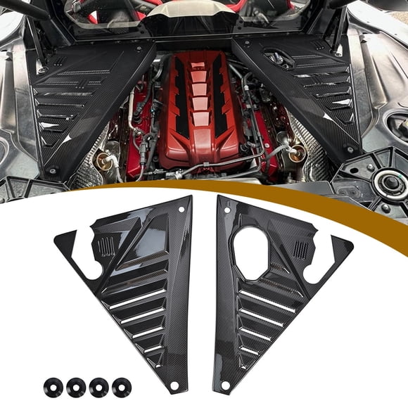 ALLTIMES Upgraded Rear Engine Bay Panel Cover for Corvette C8 Stingray Z06 E-Ray Coupe 2020+, Black ABS Plastic Engine Bay Filler Plate