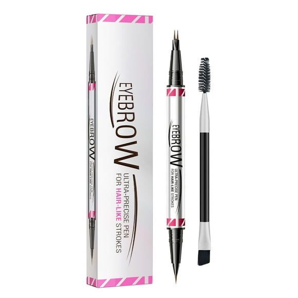 DHARMONAL Eyebrow Brush Curved Eyebrow Pen Brush Eyebrow Pencil Brow Pencil 2 In1 Ended Microblading Eyebrow Eyebrow Wax Pencil Eyebrow Eye Brow Pencil Brunette Eyebrow Wax Styling Brows Makeup