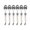 Six-piece tea spoon, variant on Stainless Steel Steak Knife Fork Spoon Set – Cream White Plastic Handle Flatware