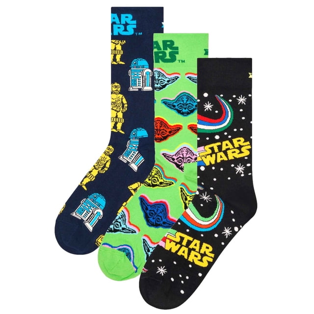 Happy Socks calcetines hombres, 3-pack - STAR WARS, caja de regalo, calcetines motivo Star Wars 3 Pack Gift Set 41-46