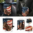 thumbnail image 4 of Renewold Brown Horse American Flag Car Seat Cover Seat Protector 15 PCS, with Steering Wheel Cover Seat Belt Pad Garbage Bag Air Vent Bag Rearview Mirror Cover Coasters Key Chain Universal Fit, 4 of 7