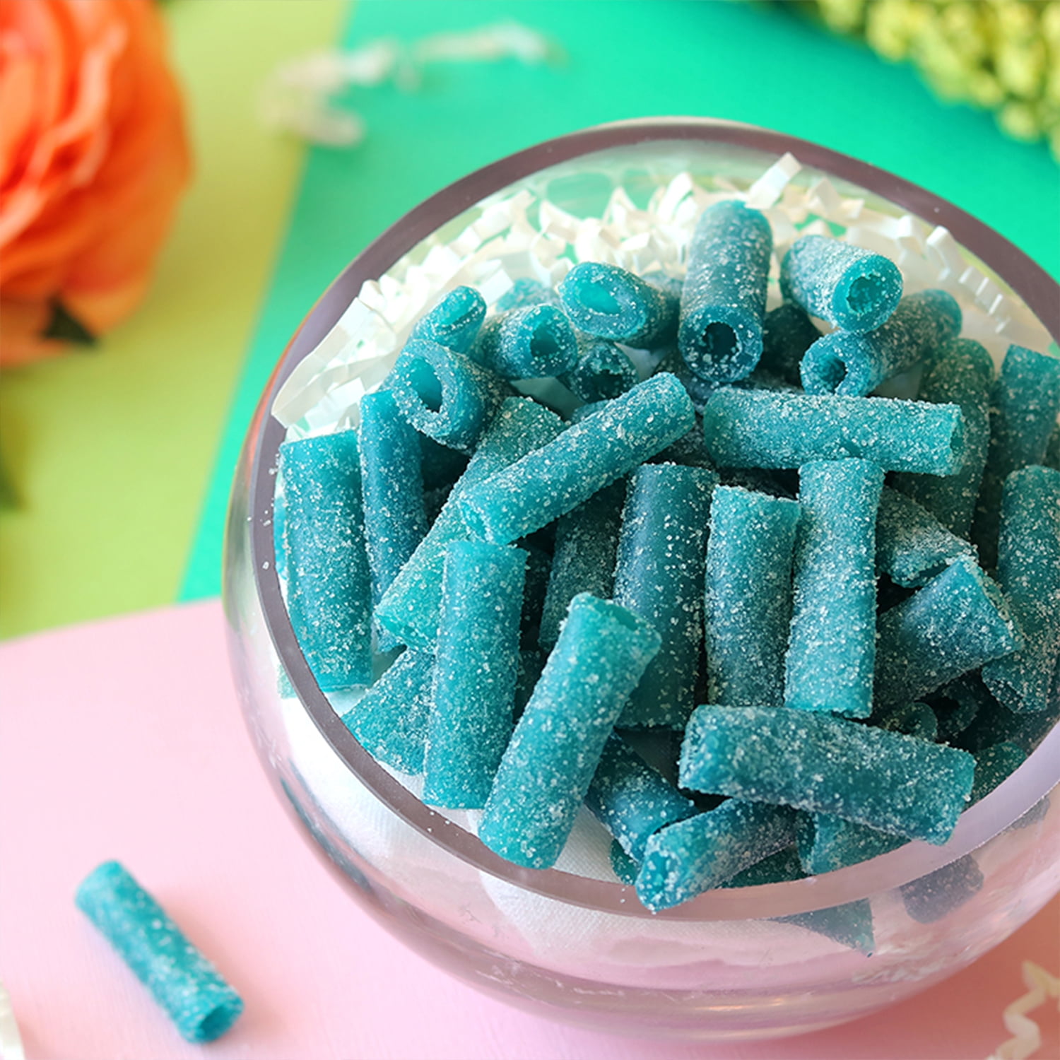 (6 pack) Sour Punch Bites, Blue Raspberry Candy, 5oz Bag