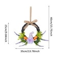 thumbnail image 3 of Easter Wreath For Front Door Handmade Floral Arrangement With Ribbon Bow And Greenery, 3 of 6