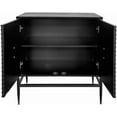 thumbnail image 5 of NEW 31.50" Modern 2 Door Wooden Storage Cabinet Accent Cabinet with Metal Leg Featuring Two-tier Storage, for Living Room, Entryway and Dining Room, Painted in Black, 5 of 6