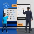 thumbnail image 4 of Tableau Effaçable à Sec Roulant 70 x 36 - Grand Tableau Blanc Magnétique Portable avec Support - Tableau Blanc Style Chevalet Double Face avec Roues - Tableau Blanc Mobile sur Pied pour Bureau, Salle de Classe et Maison, 4 of 4