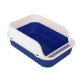 thumbnail image 2 of Kitty Litter Pan, Cat Litter Box Anti Splashing Cats Potty Toilet with High Side Blue, 2 of 9