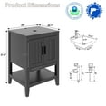 thumbnail image 5 of Eclife 24" Freestanding Bathroom Vanity Set with Vessel Sink, Faucet and Drain, 5 of 10