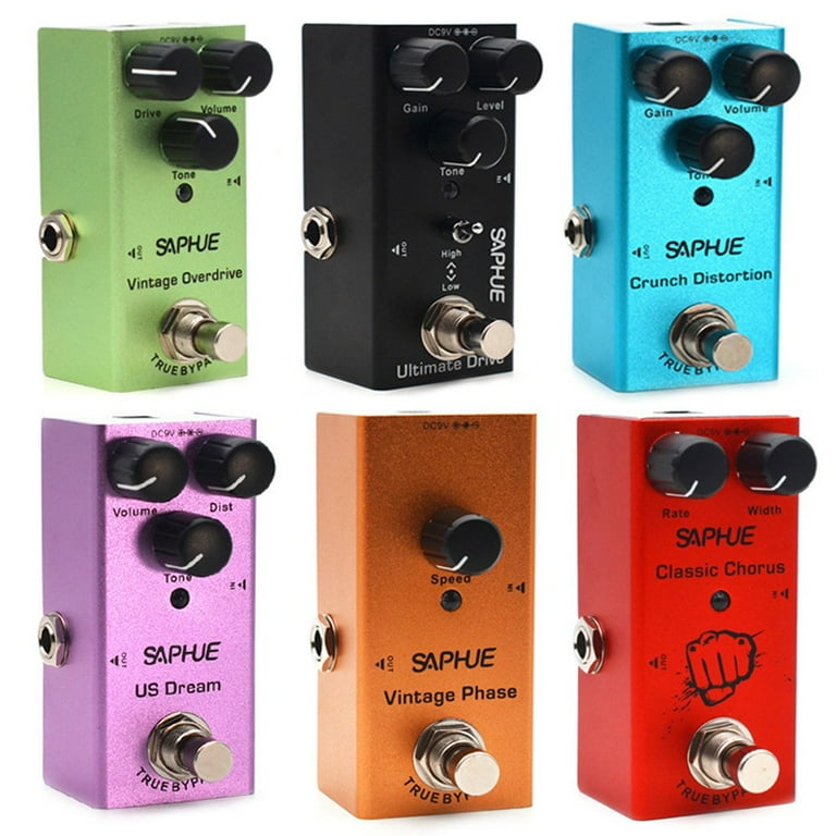 Guitar Electric Pedal Vintage Overdrive Distortion Classic Chorus