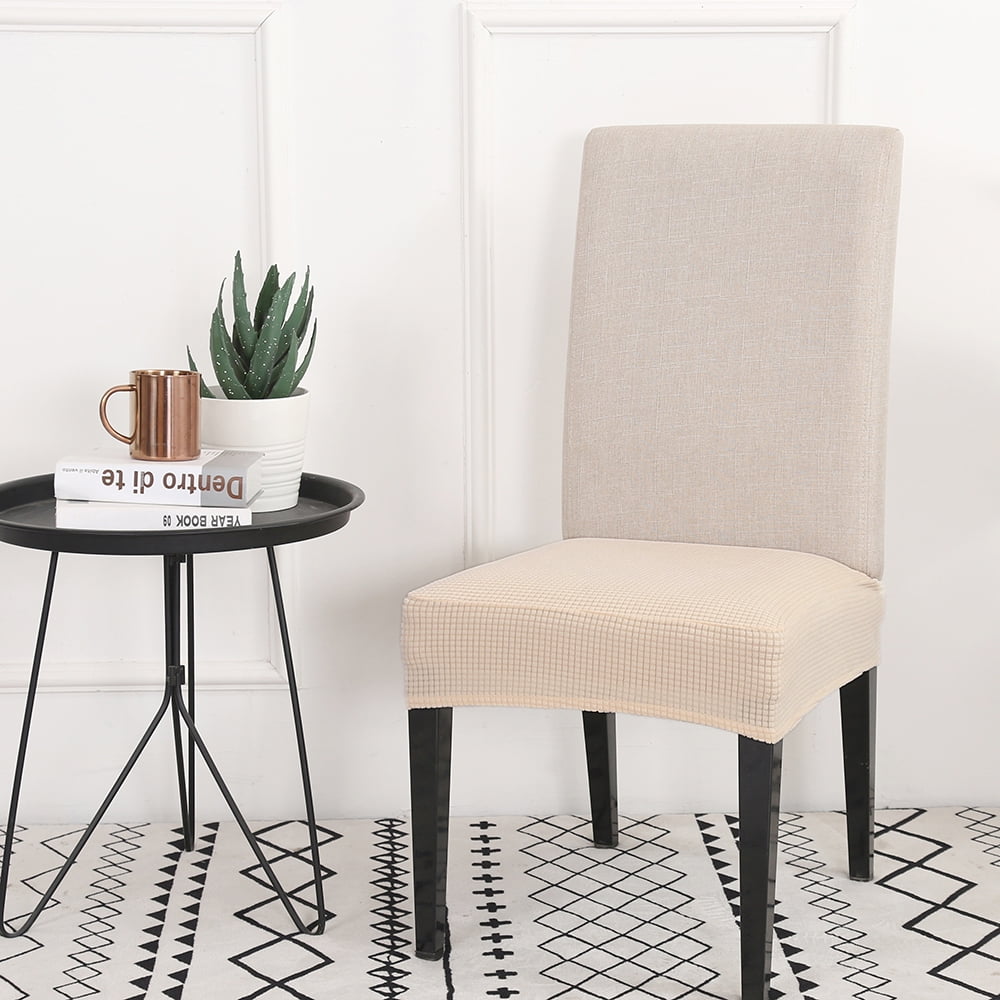 Hododo Stretch Textured Grid Dining Chair Slipcover Cushion Cover