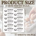 thumbnail image 2 of 180 Pcs Farm Eggs Egg Carton Labels 1x2.64 Inch(2.5x6.7cm) Eggs Collected Date Stickers Chicken Farm Fresh Eggs Stickers PET Adhesive Egg Carton Labels for Egg Carton Box Container, 2 of 9