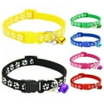 thumbnail image 2 of Forzero Puppy Kitten Pets Cat Dog Strap Buckle Harness Pet Collar Nylon Fabric Footprint Pattern Dog Collar With Bell Pet Supplies, 2 of 6