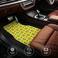 thumbnail image 4 of Salouo White Popcorn for Car Floor Mat Set of 4–Car Carpet Mats - Car Mats with Anti-Slip Backing & Driver Heel Pad Universal Fit for Cars, Trucks, SUVs, and Vans, 4 of 6
