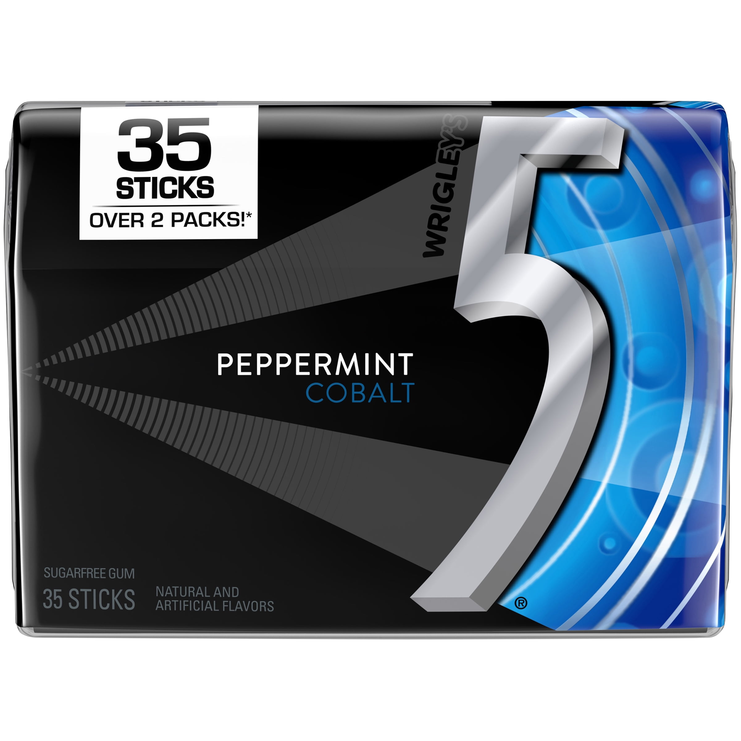 5 Gum Sugar Free Peppermint Cobalt Chewing Gum, 35 Sticks (6 Pack)