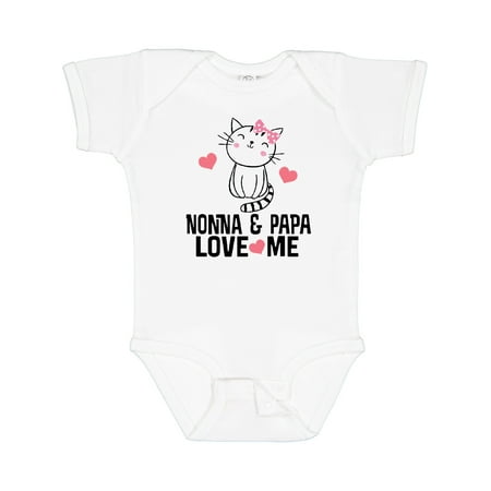 

Inktastic Nonna and Papa Love Me Grandchild Kitty Gift Baby Girl Bodysuit
