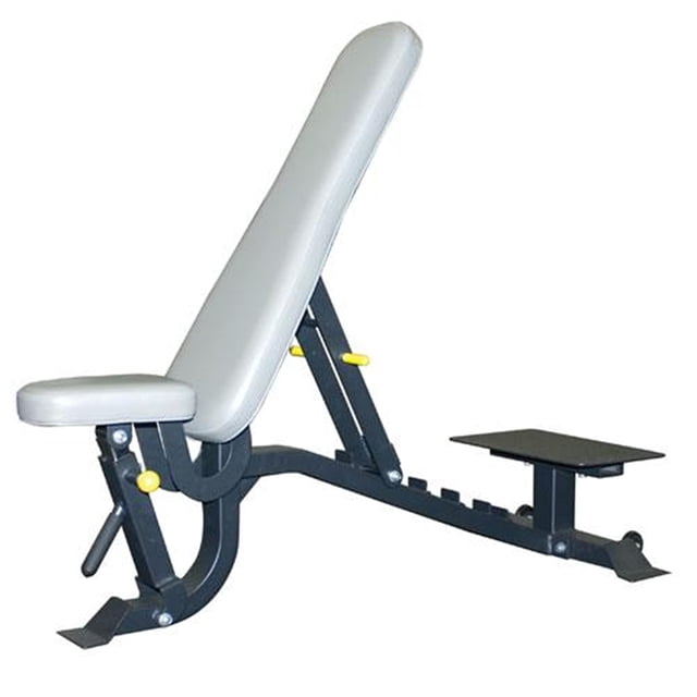 Banco de pesas BSN Sports con ruedas ajustable, 7 inclinaciones 10-80°